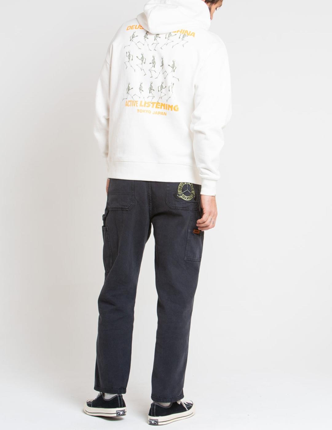 DEUS HOODIE BLANCA ACTIVE LISTENING