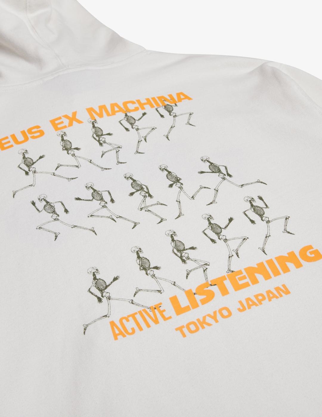 DEUS HOODIE BLANCA ACTIVE LISTENING