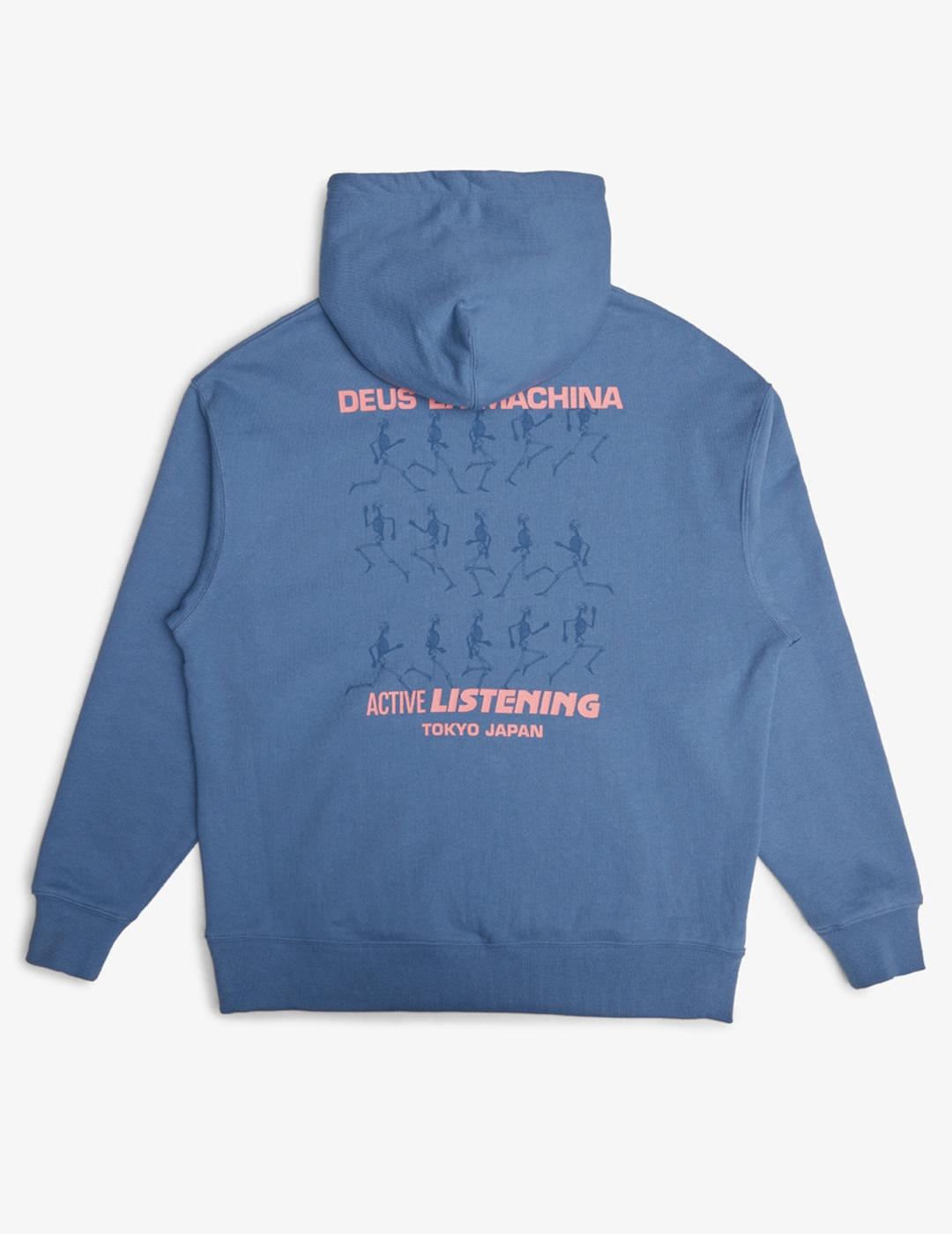 DEUS HOODIE AZUL ACTIVE LISTENING