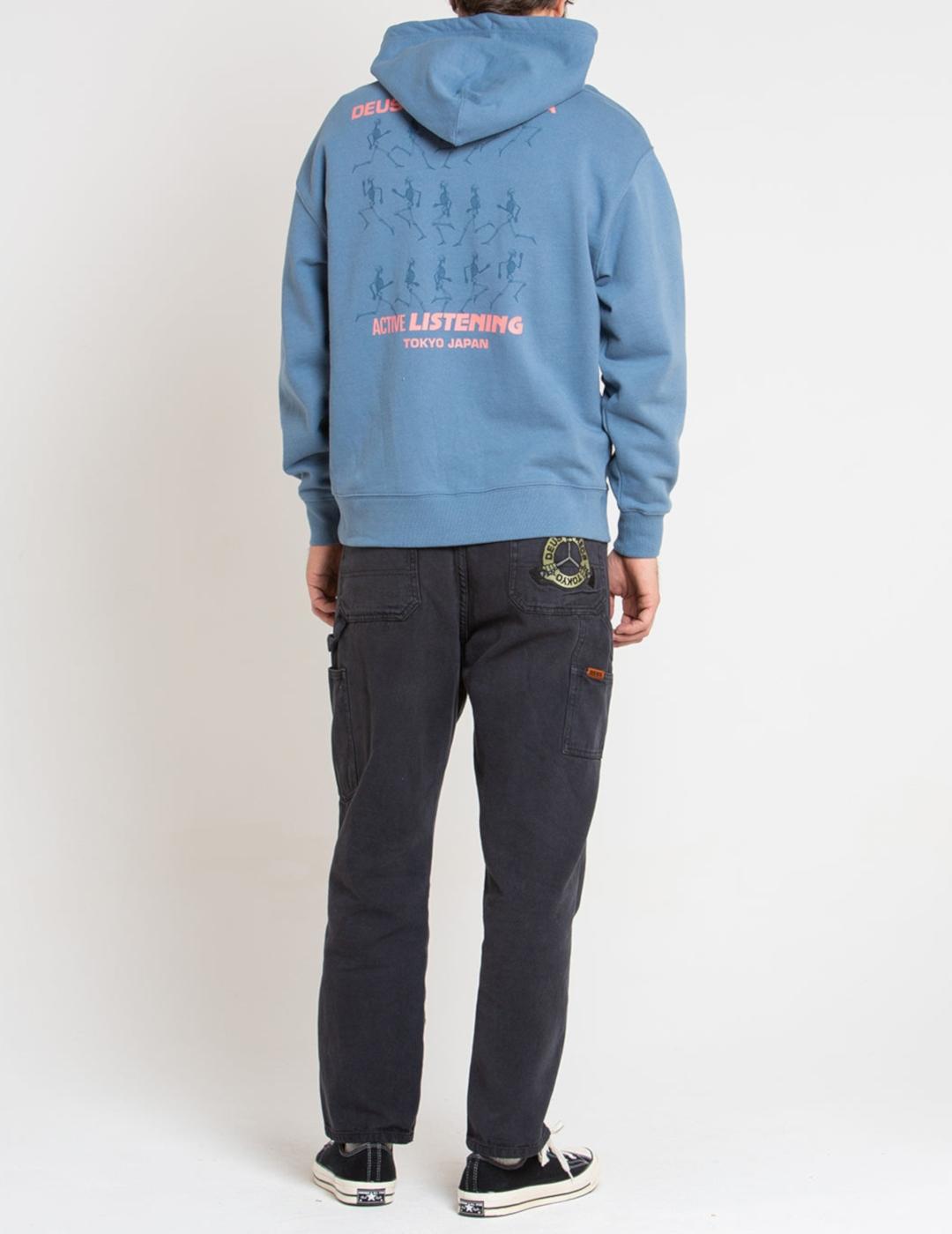 DEUS HOODIE AZUL ACTIVE LISTENING