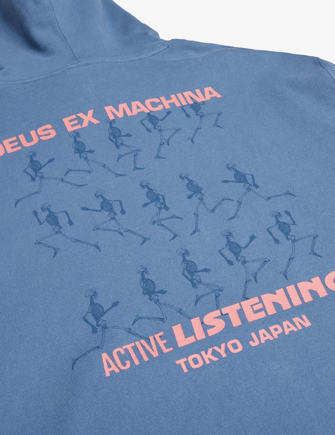 DEUS HOODIE AZUL ACTIVE LISTENING