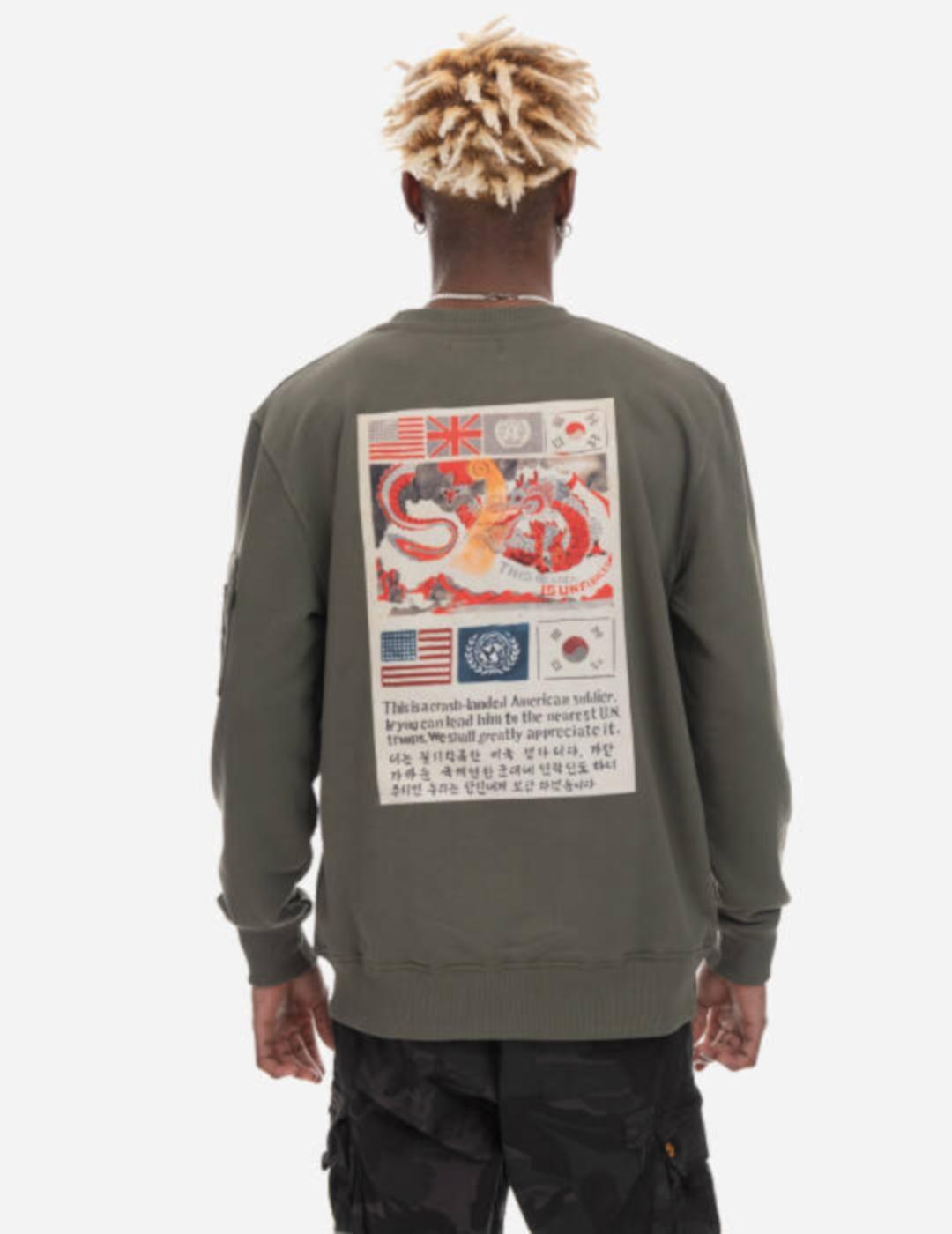 ALPHA SUDADERA BLOOD CHIT DARK OLIVA