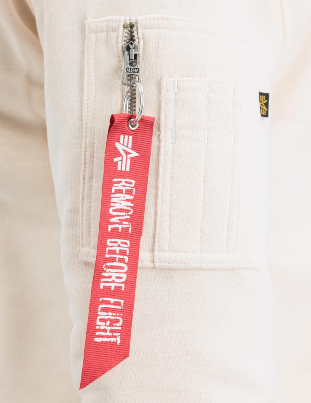 ALPHA SUDADERA BLOOD CHIT STREAM WHITE