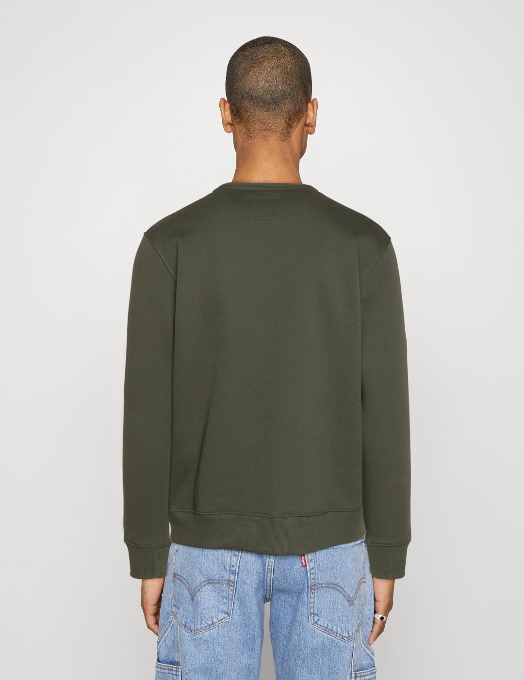 SUDADERA ALPHA BASIC RUBBER DARK OLIVE