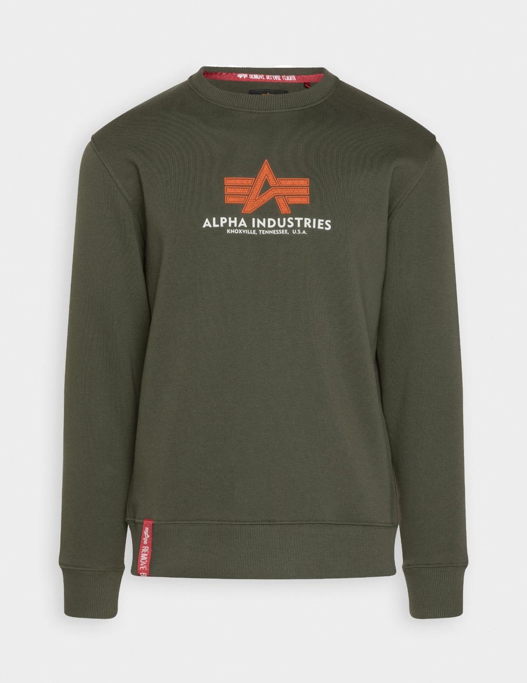 SUDADERA ALPHA BASIC RUBBER DARK OLIVE