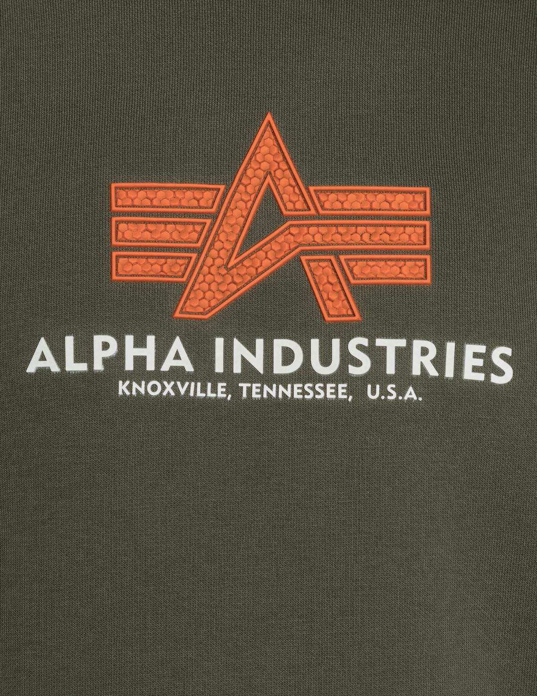 SUDADERA ALPHA BASIC RUBBER DARK OLIVE