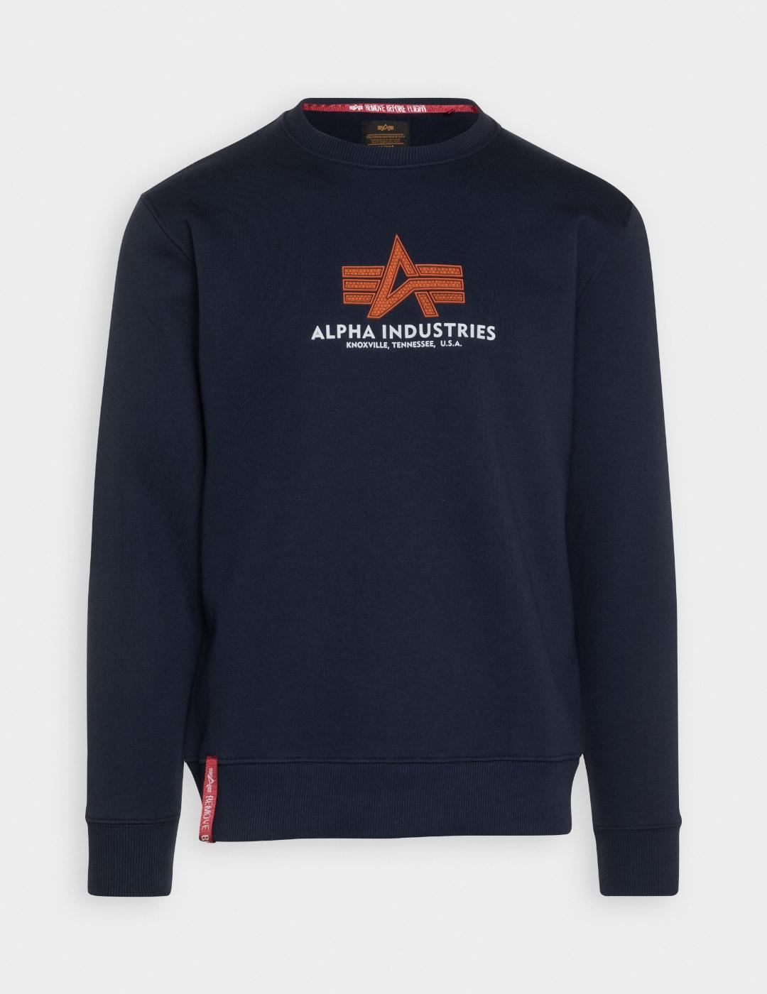 SUDADERA ALPHA BASIC RUBBER ULTRA NAVY