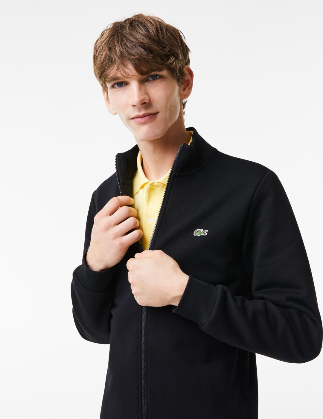 LACOSTE ZIP SUDADERA NEGRA