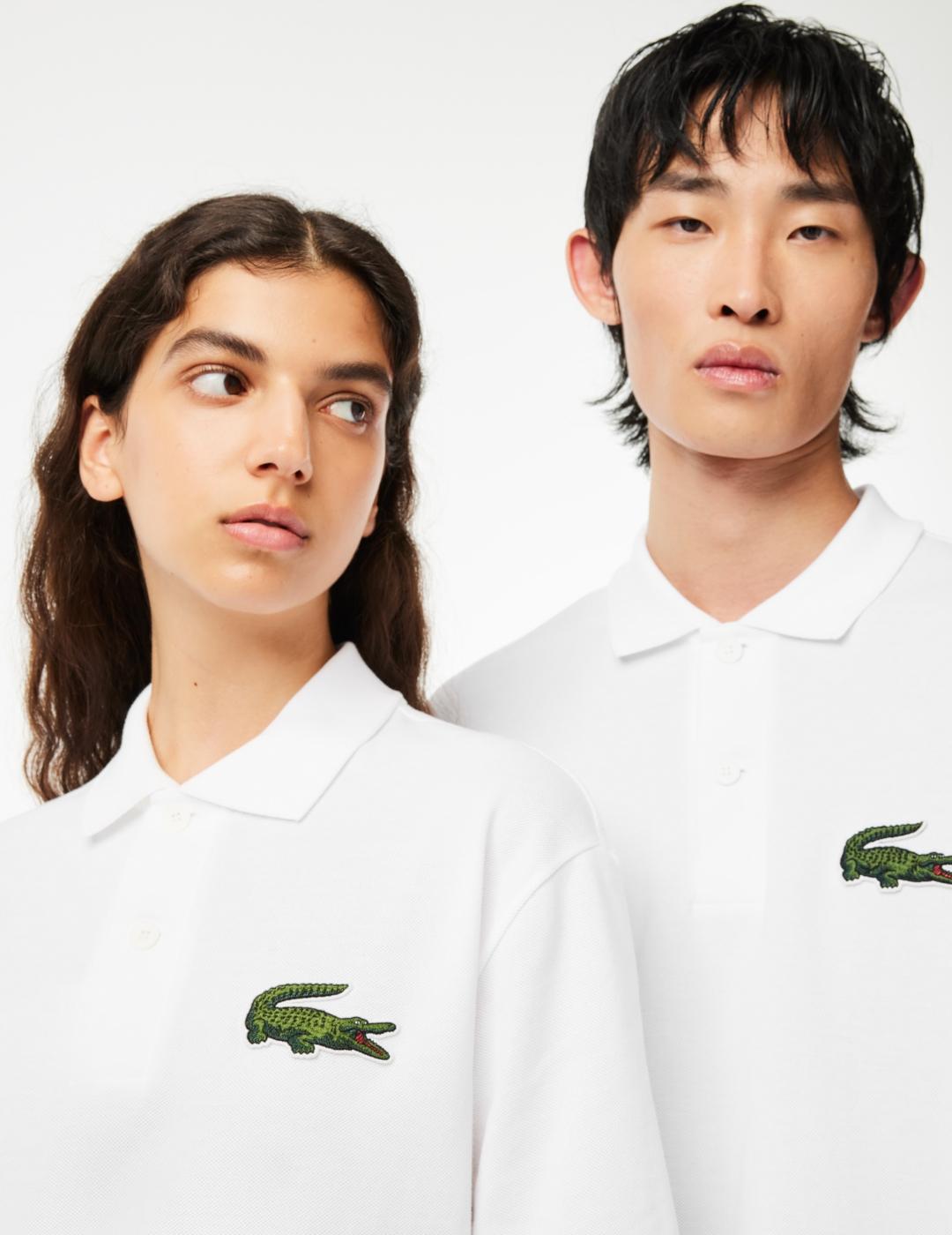 LACOSTE POLO BLANCO LOGO BORDADO