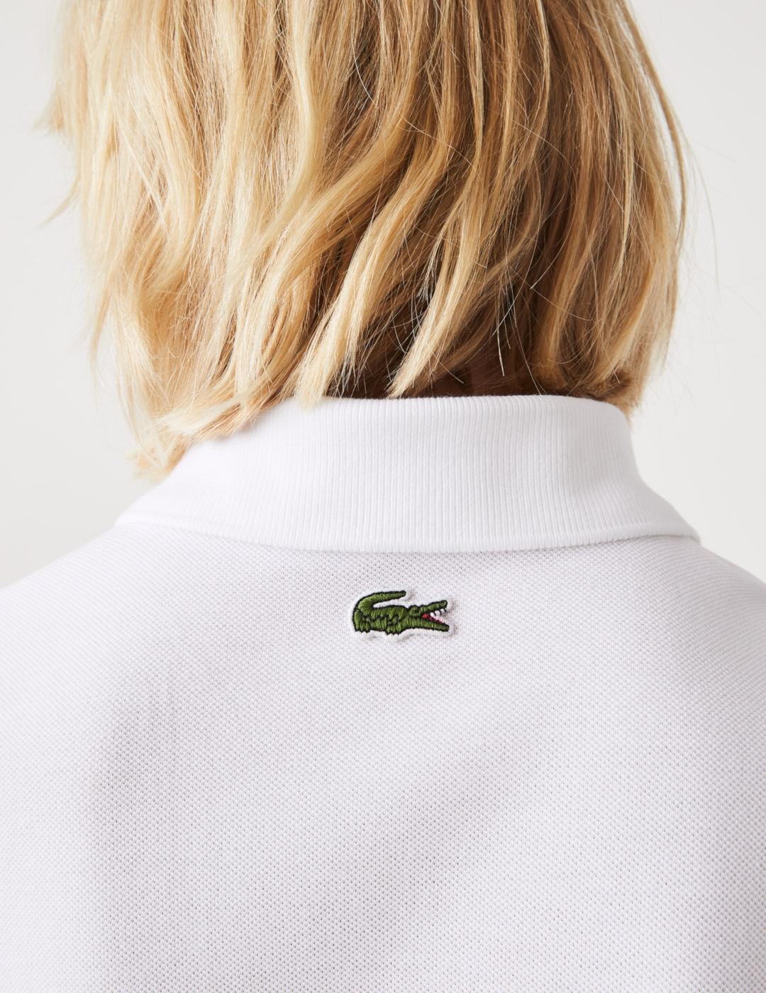 LACOSTE POLO BLANCO LOGO BORDADO