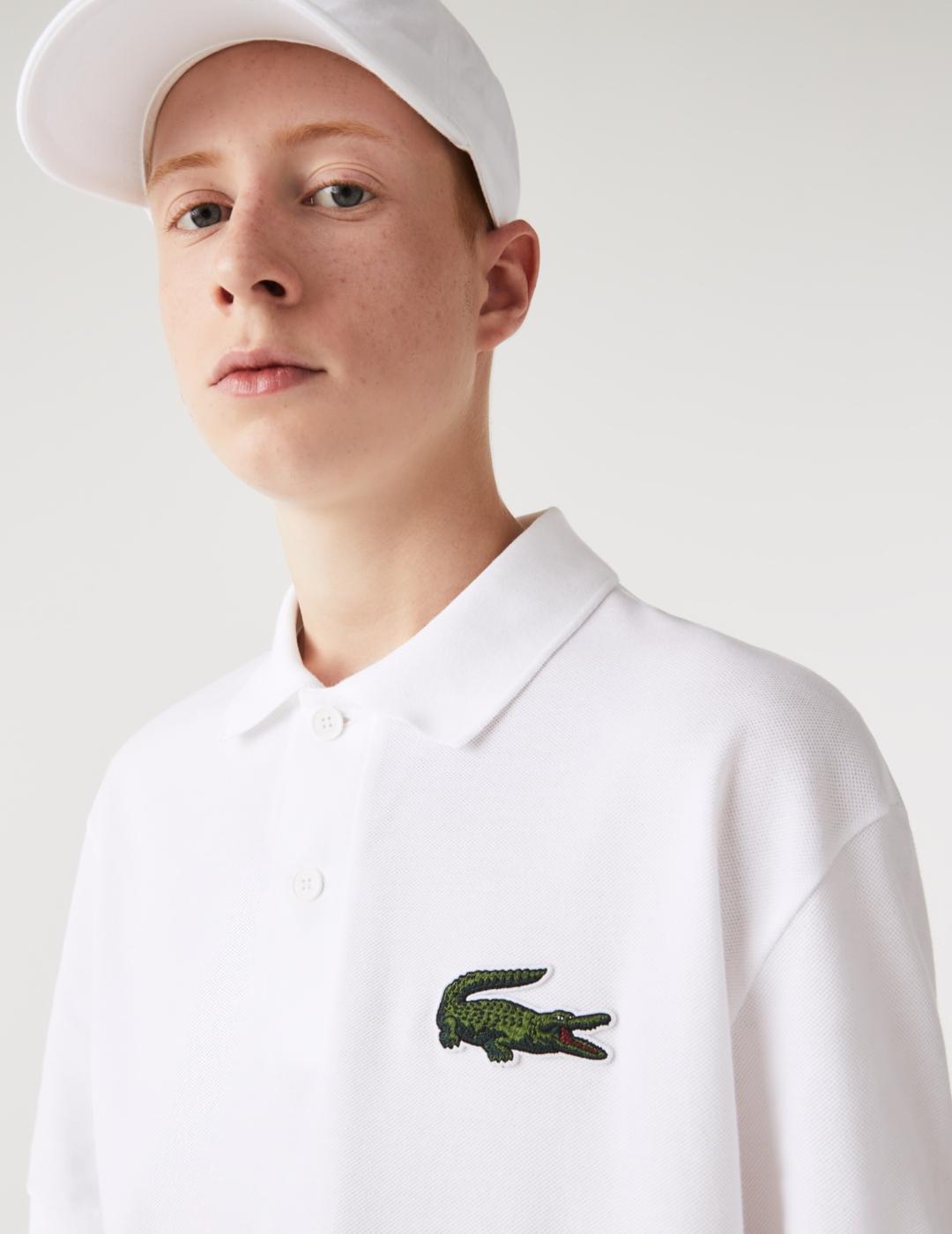 LACOSTE POLO BLANCO LOGO BORDADO