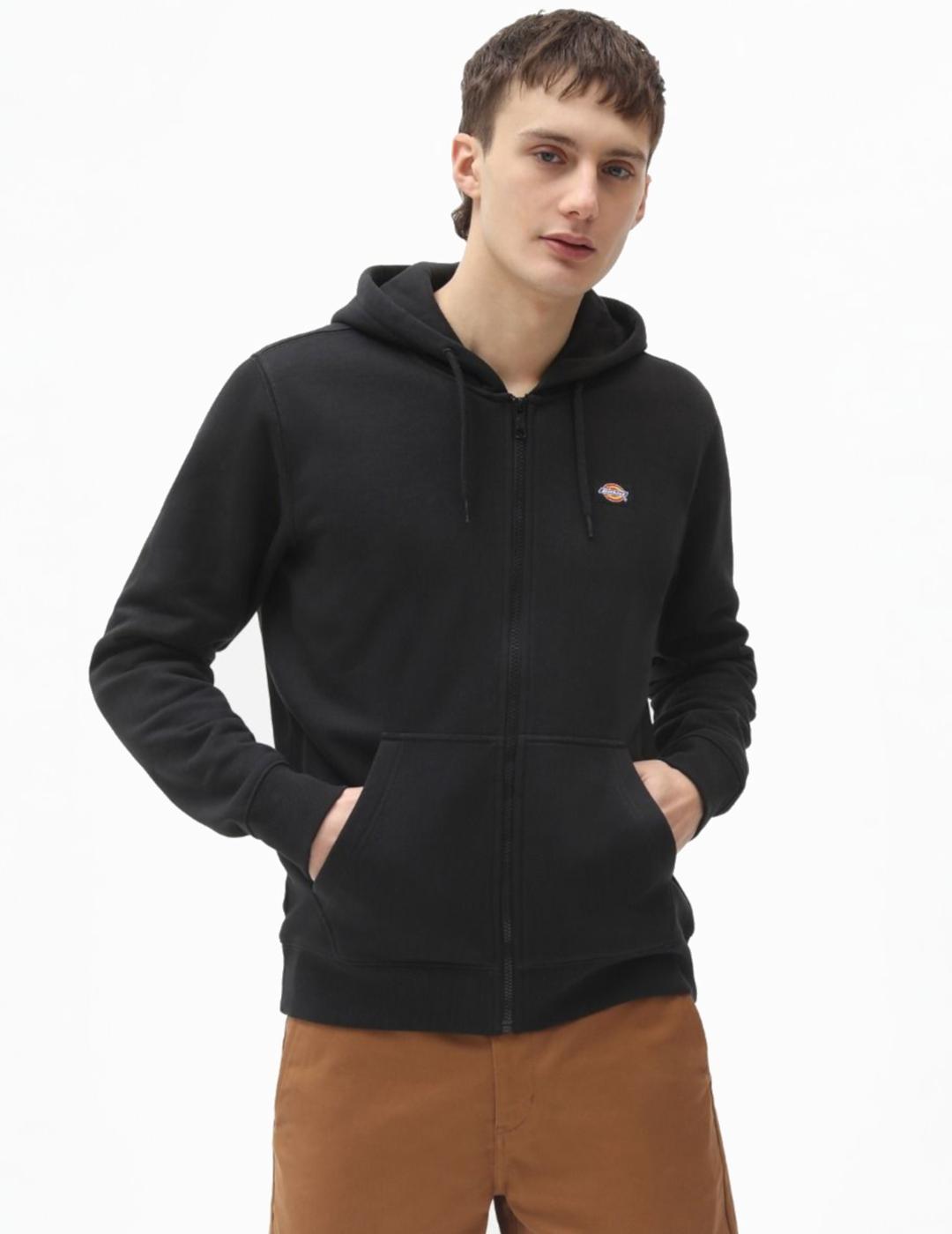 DICKIES SUDADERA ZIP NEGRA OAKPORT