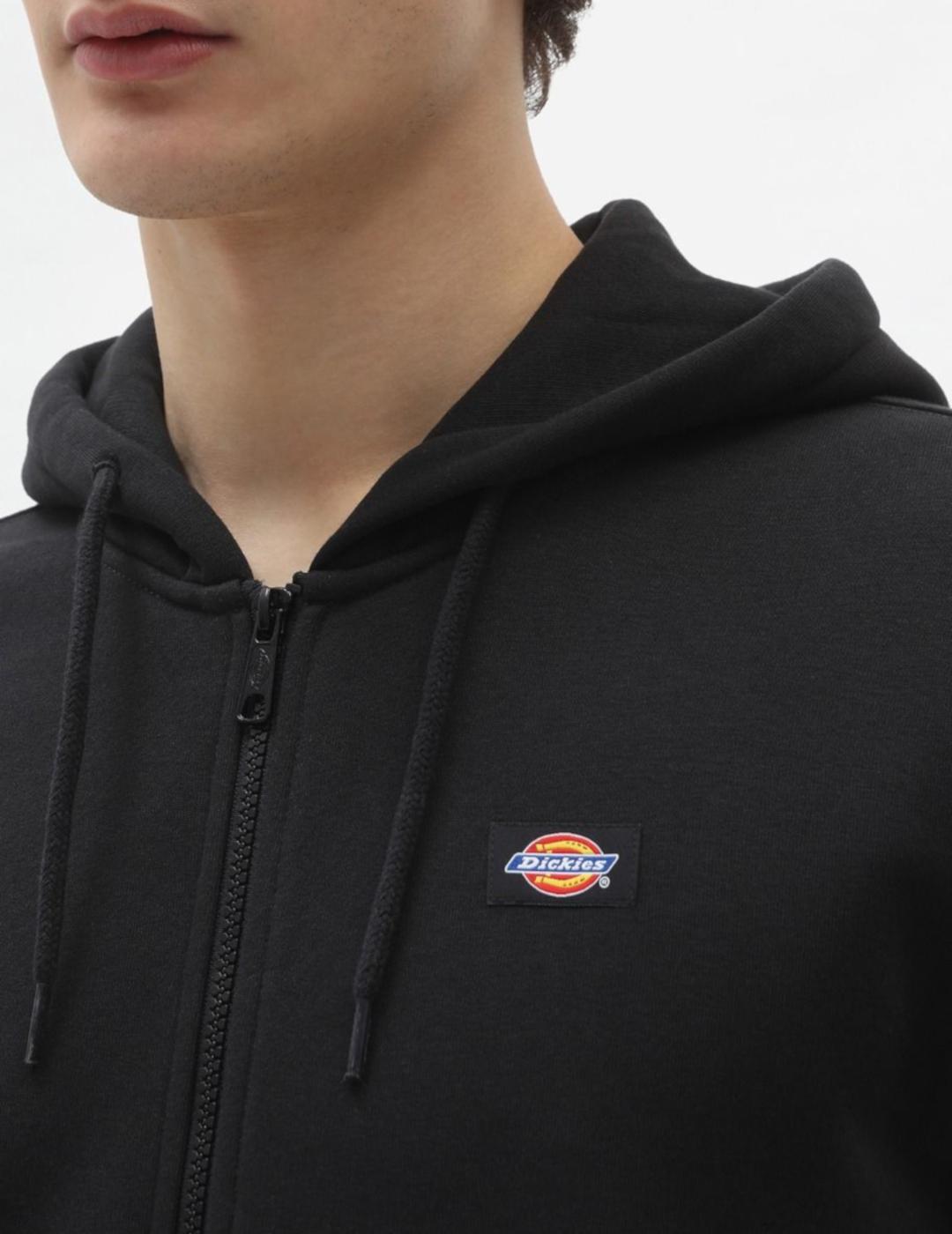 DICKIES SUDADERA ZIP NEGRA OAKPORT