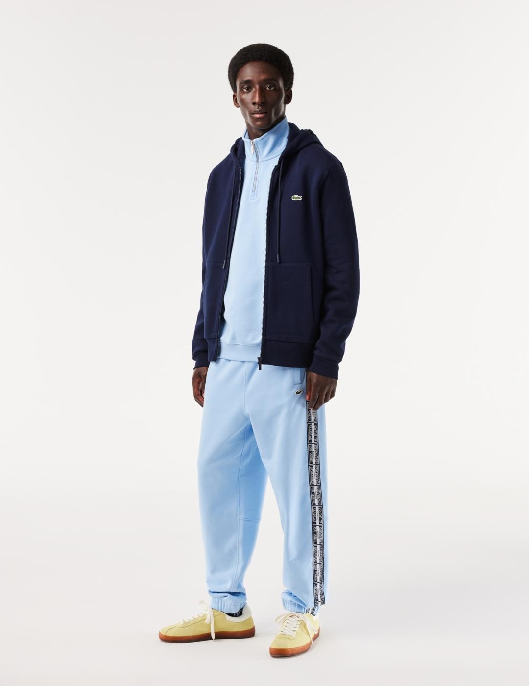 LACOSTE HOODIE ZIP MARINO