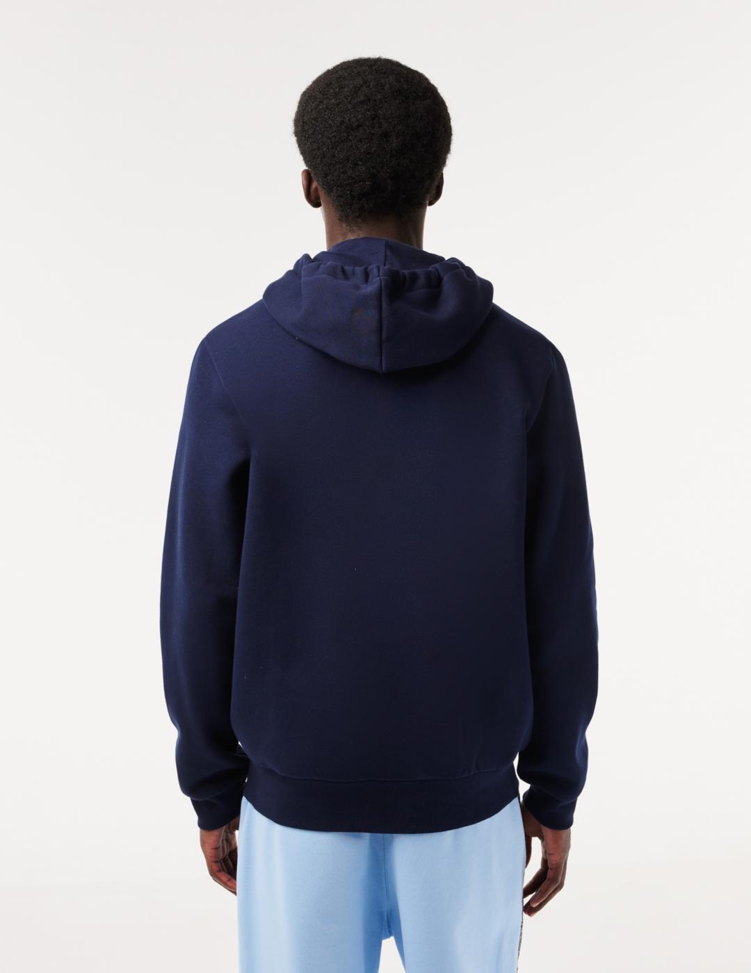 LACOSTE HOODIE ZIP MARINO