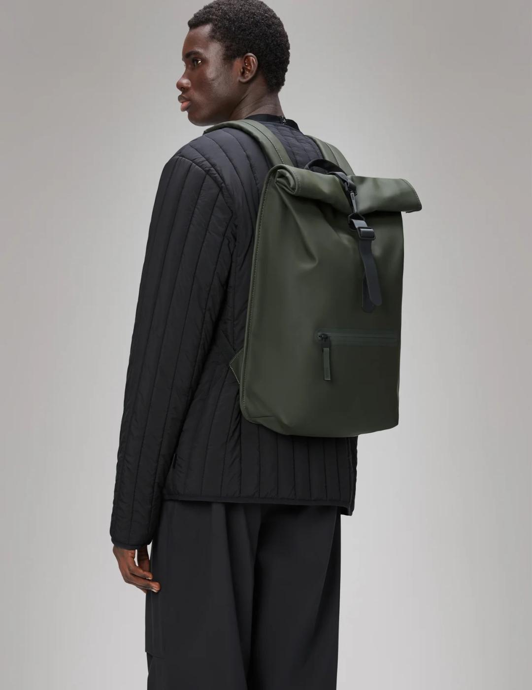 RAINS MOCHILA ROLLTOP GREEN