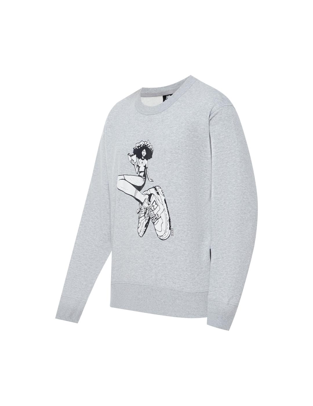 SUDADERA NEW BALANCE COOL GIRL GRIS