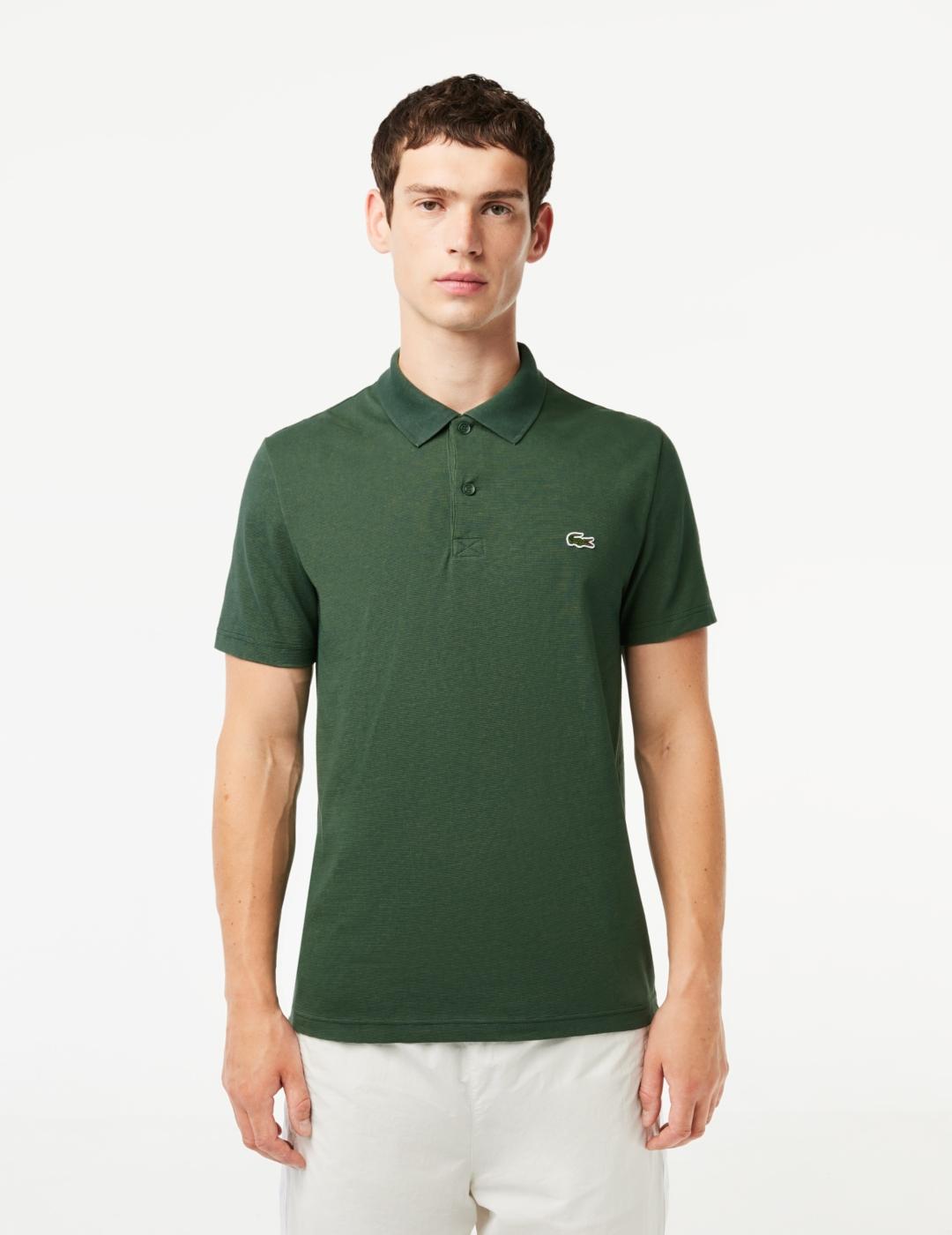 POLO LACOSTE CHENILLA VERDE REGULAR FIT