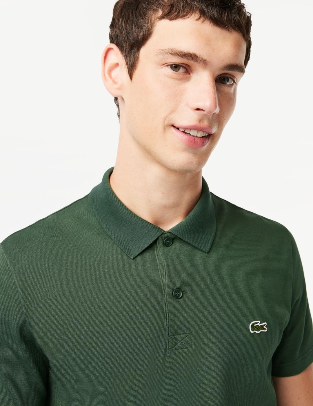 POLO LACOSTE CHENILLA VERDE REGULAR FIT