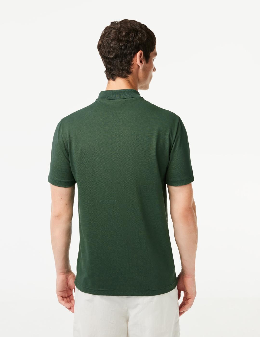 POLO LACOSTE CHENILLA VERDE REGULAR FIT