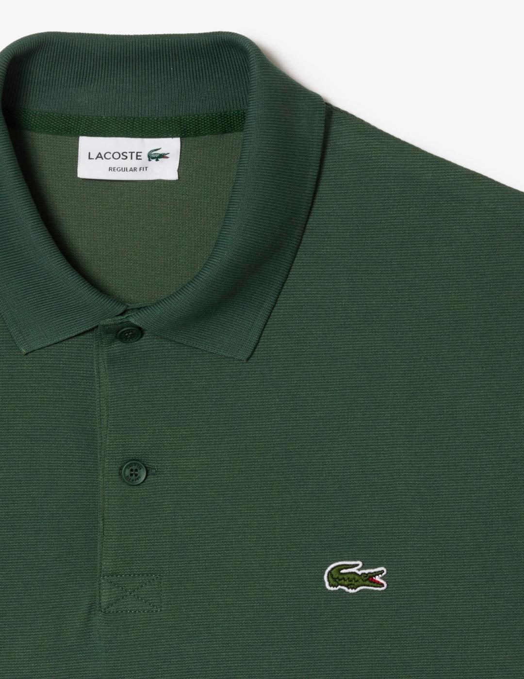 POLO LACOSTE CHENILLA VERDE REGULAR FIT