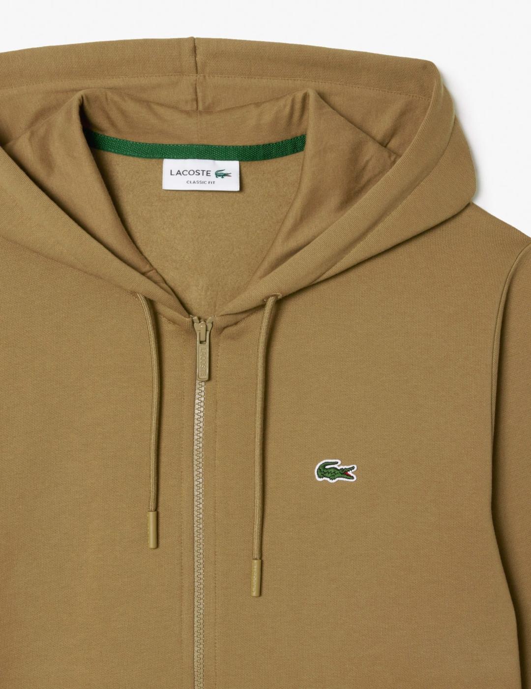LACOSTE HOODIE ZIP MARRÓN