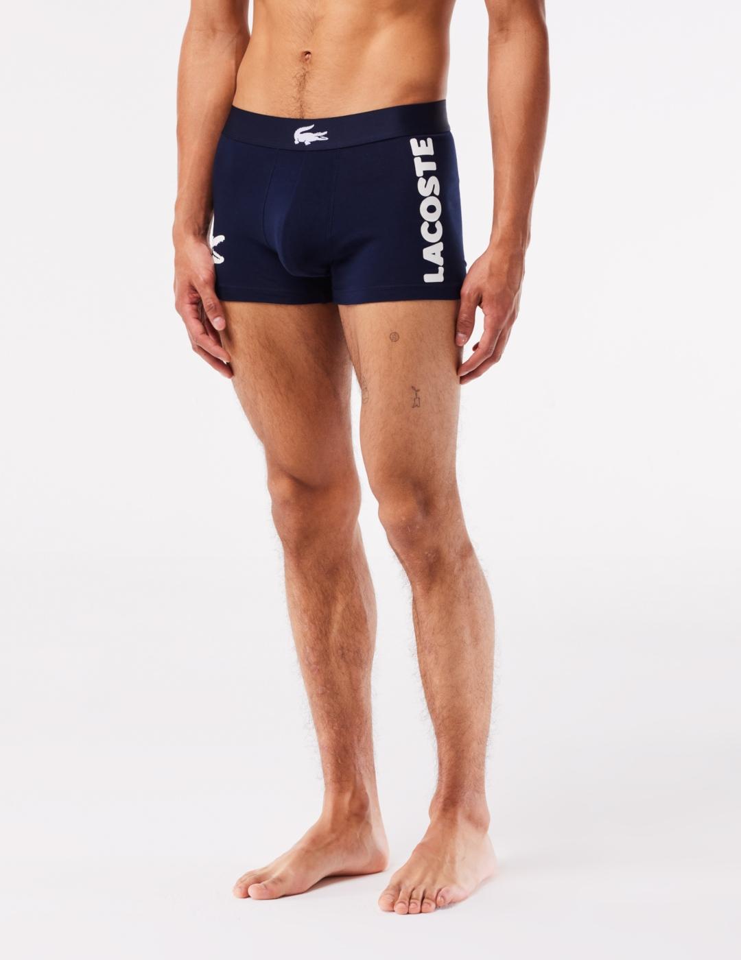 LACOSTE PACK 3 CALZONCILLO MARINO LOGO
