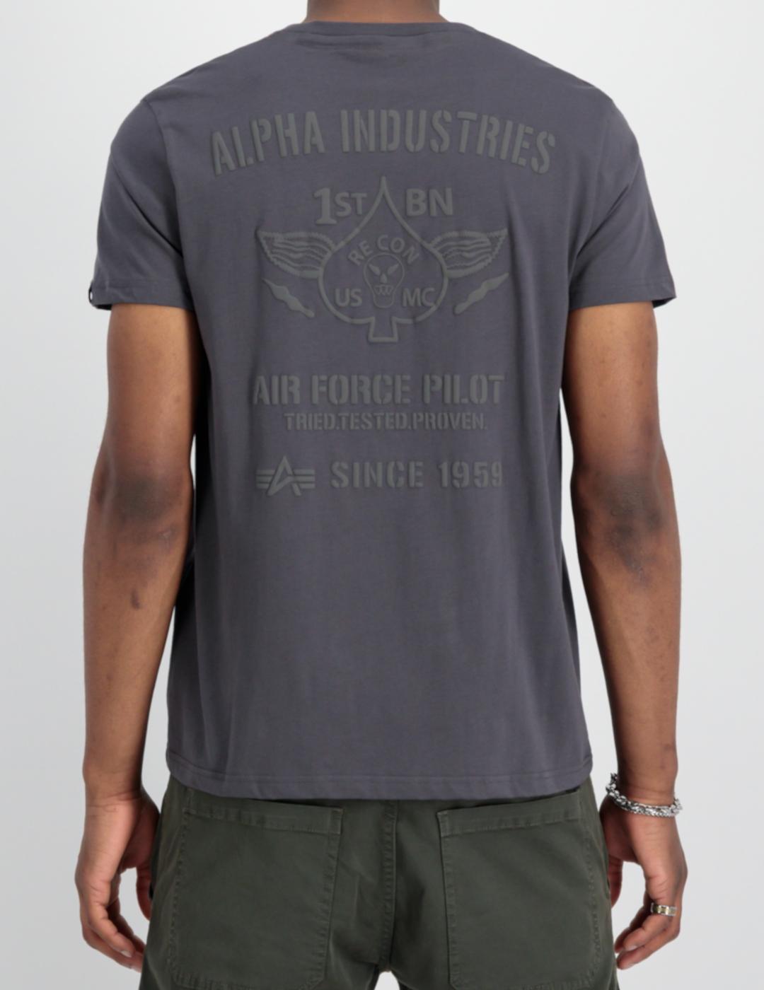 CAMISETA ALPHA AIR FORCE T VINTAGE GREY