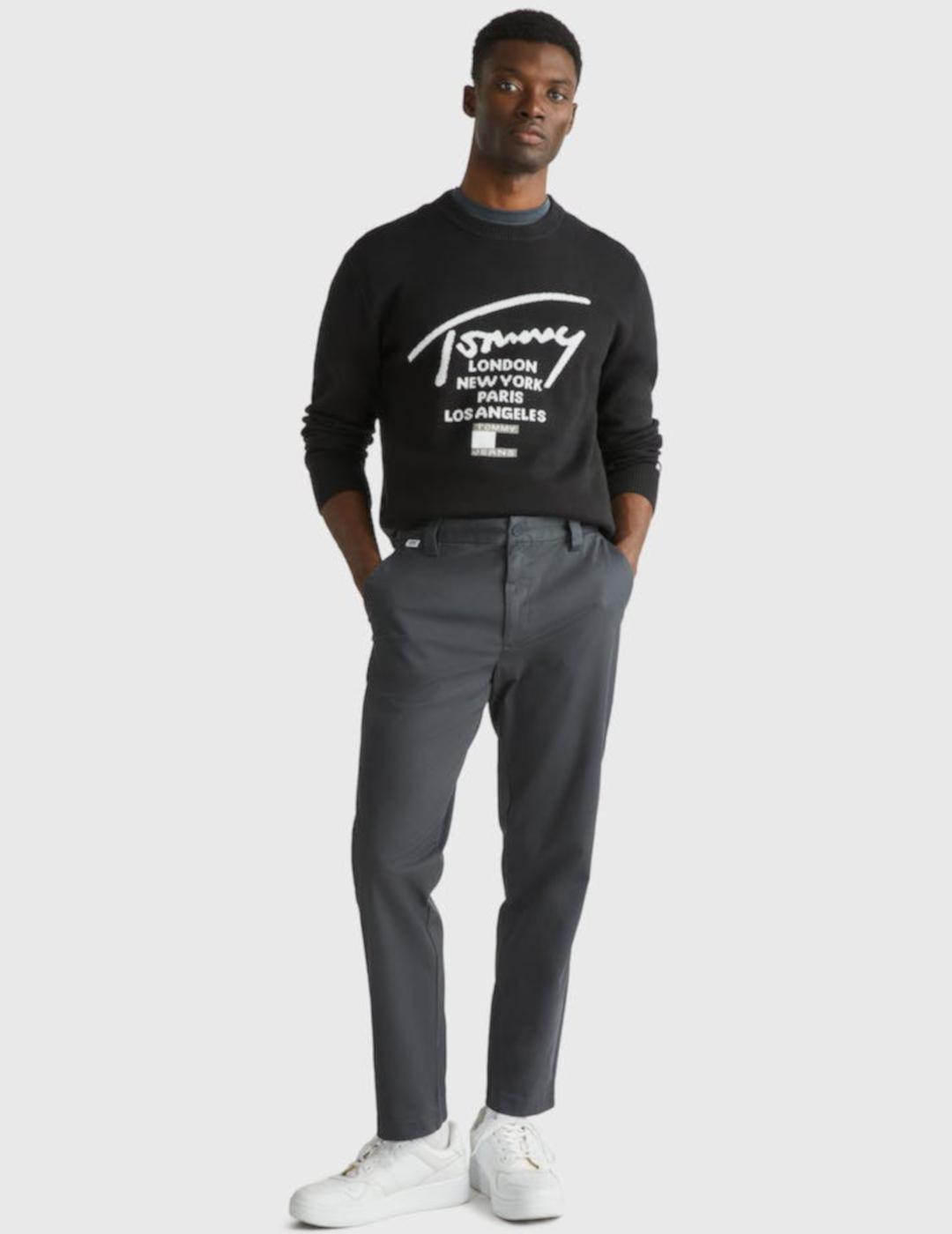 TOMMY CHINO DAD GRIS OSCURO