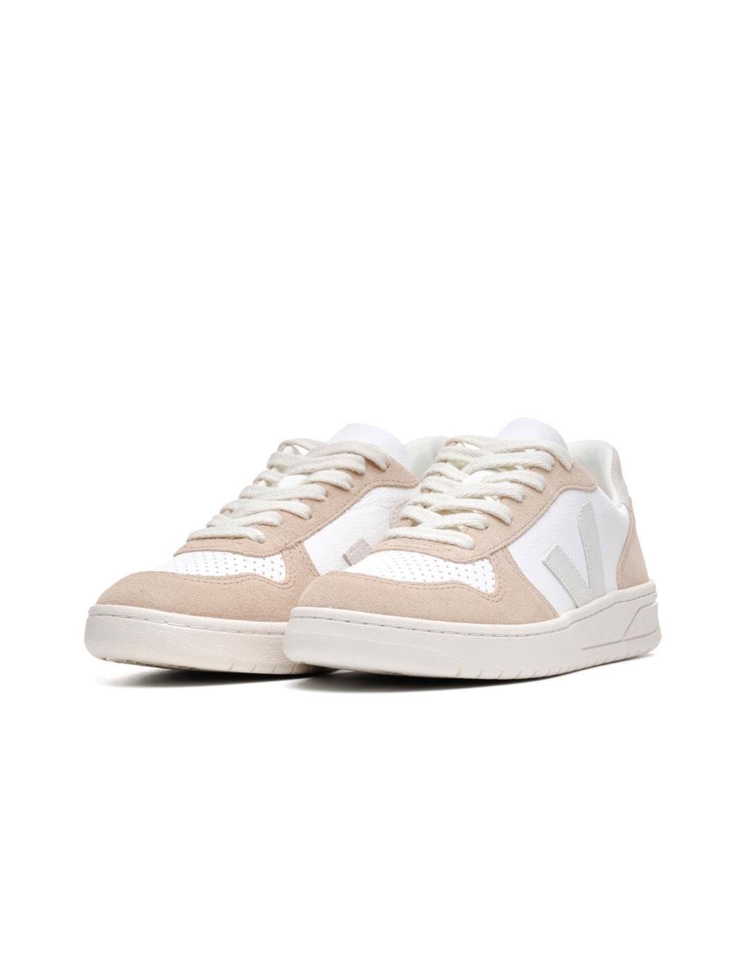 ZAPATILLA VEJA V10 CHROMEFREE WHITE NATURAL SAHARA