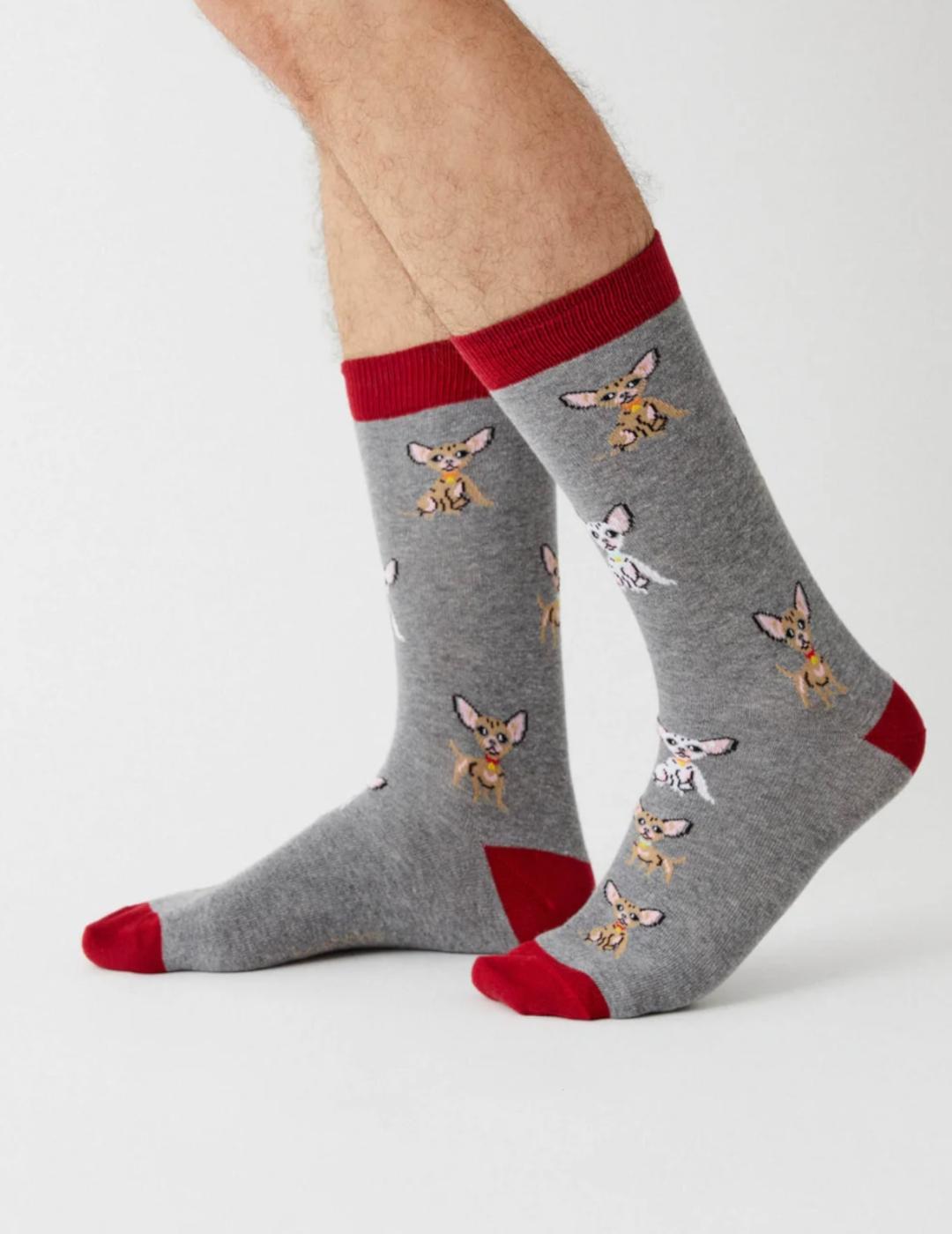 BESOCKS CALCETINES BECHIHUAHUA GREY