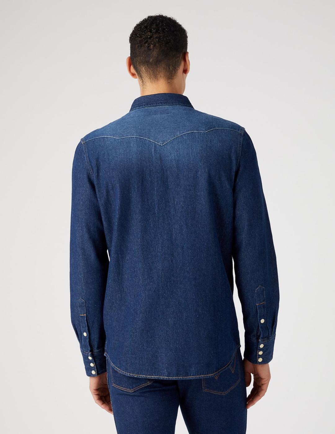 CAMISA DENIM WRANGLER DARK STONE