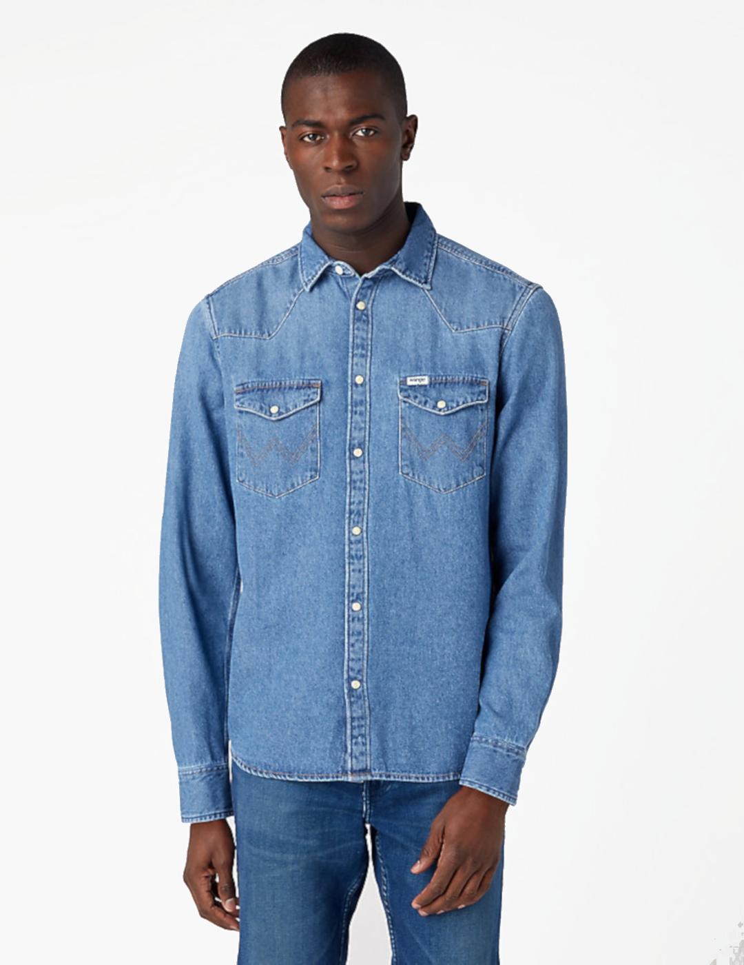CAMISA DENIM WRANGLER ICON MID