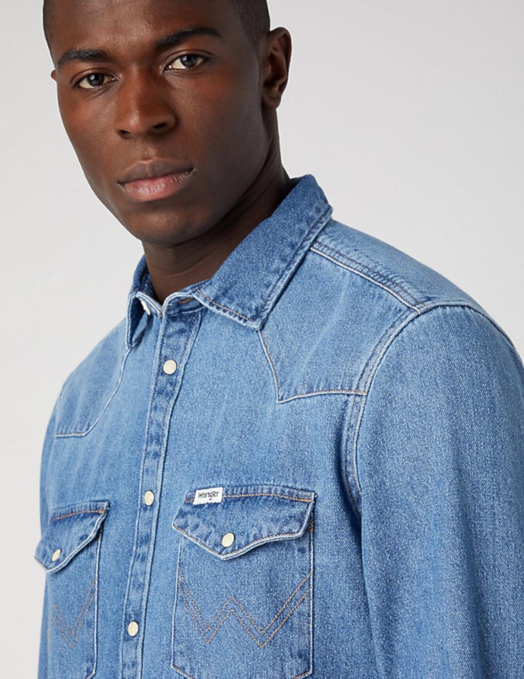 CAMISA DENIM WRANGLER ICON MID