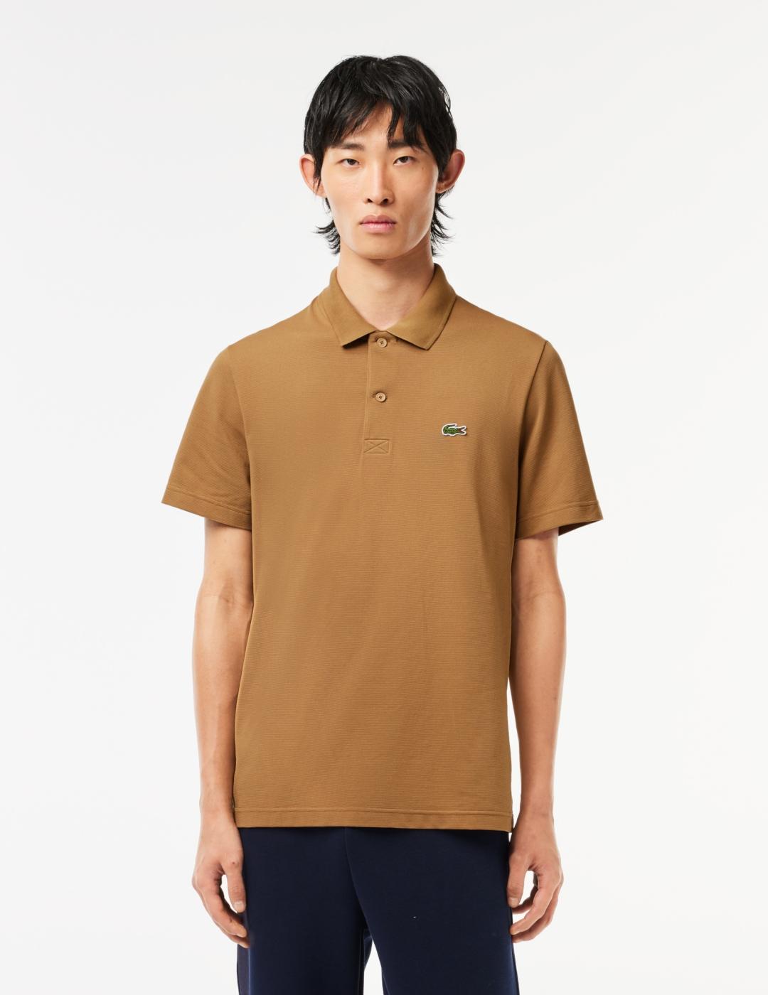 LACOSTE POLO CHENILLA CAMEL REGULAR FIT