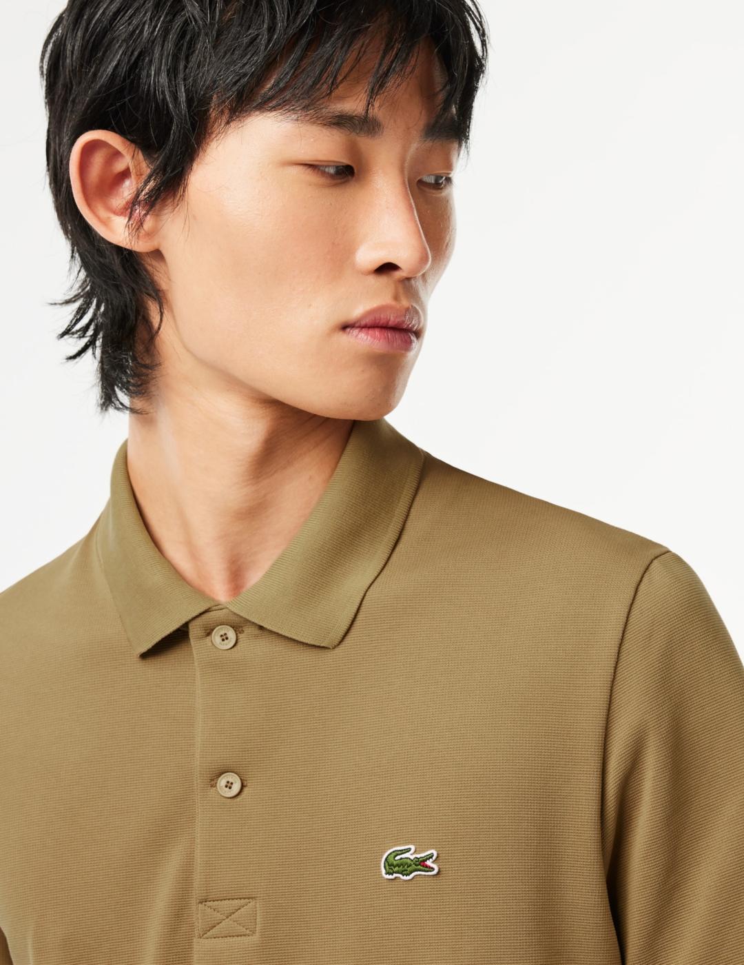 LACOSTE POLO CHENILLA CAMEL REGULAR FIT