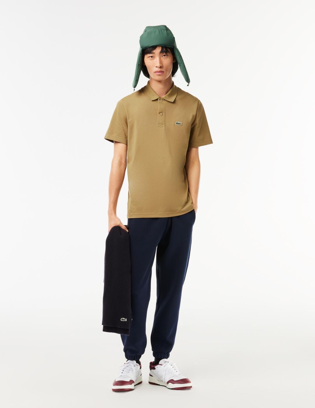 LACOSTE POLO CHENILLA CAMEL REGULAR FIT