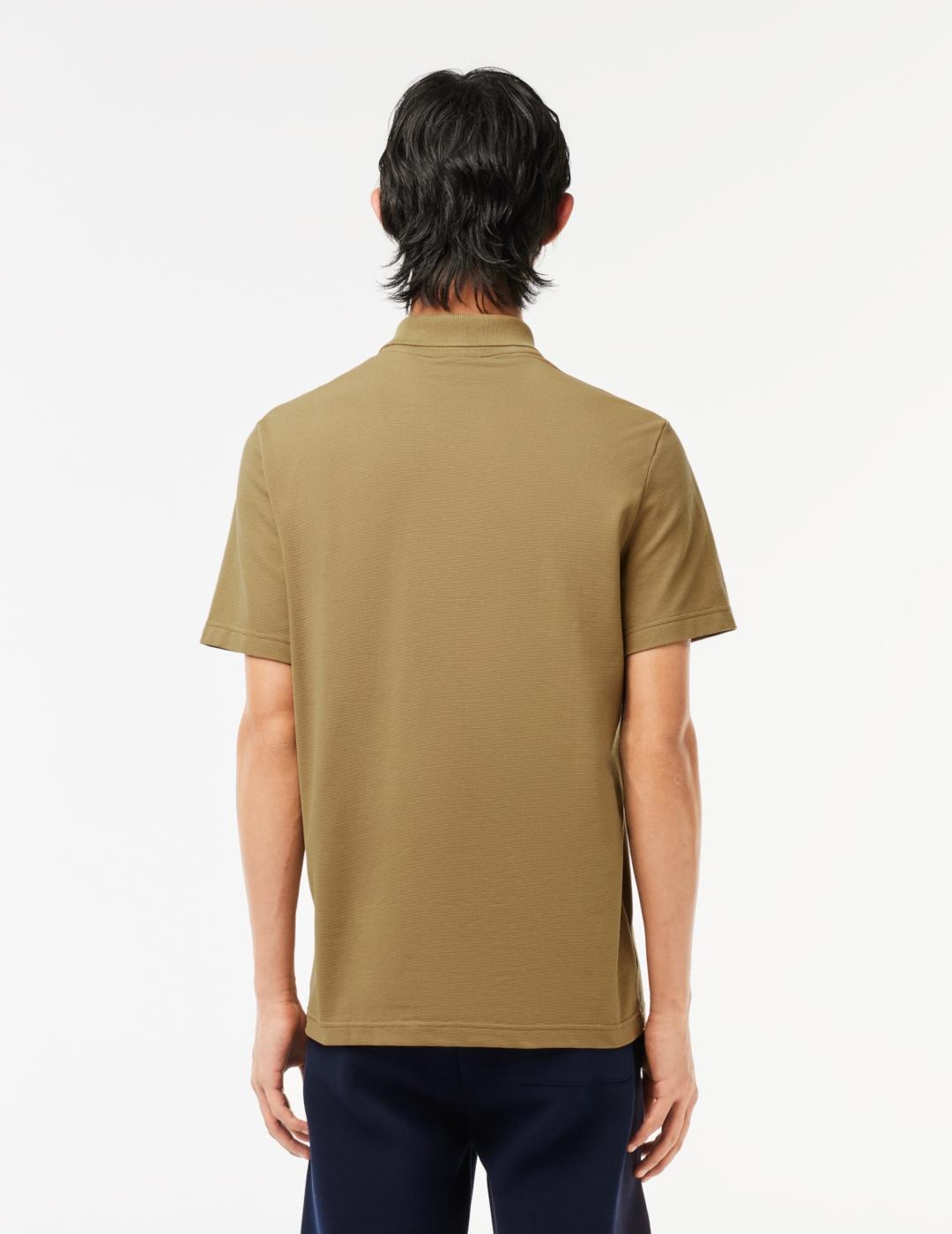 LACOSTE POLO CHENILLA CAMEL REGULAR FIT