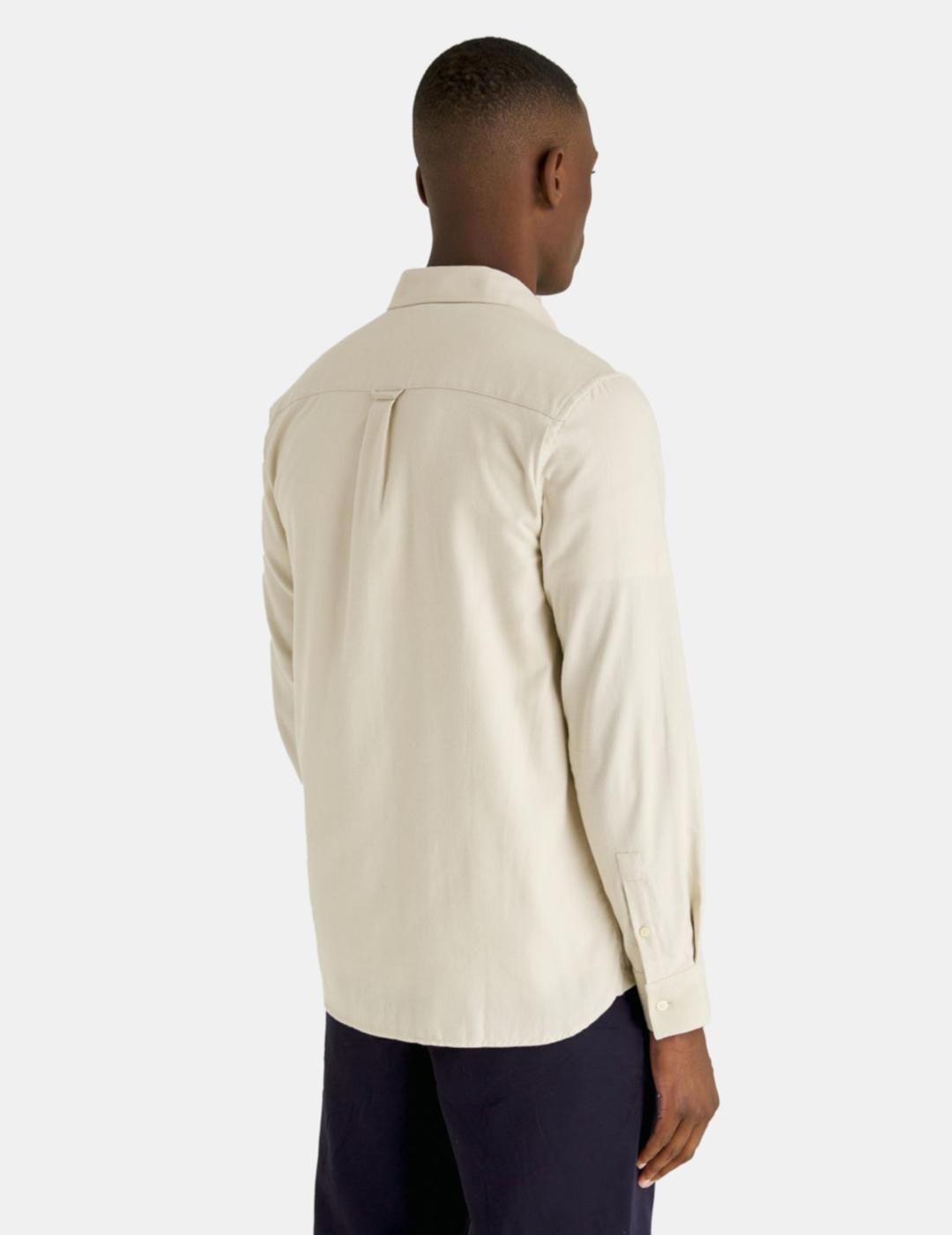 LYLE&SCOTT CAMISA PLAIN FLANNEL BEIGE