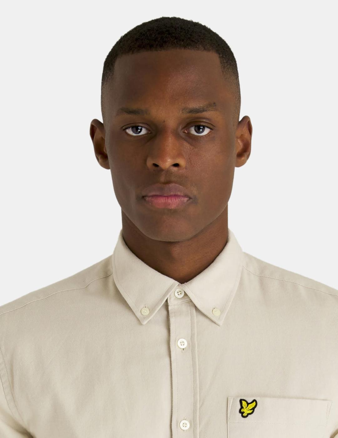 LYLE&SCOTT CAMISA PLAIN FLANNEL BEIGE