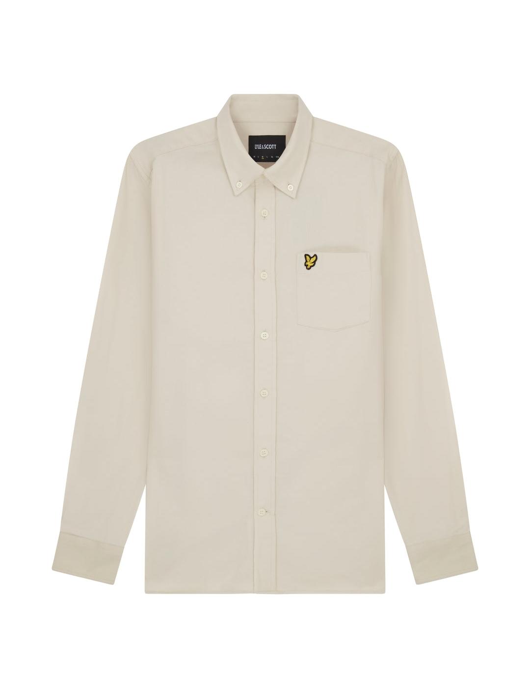 LYLE&SCOTT CAMISA PLAIN FLANNEL BEIGE