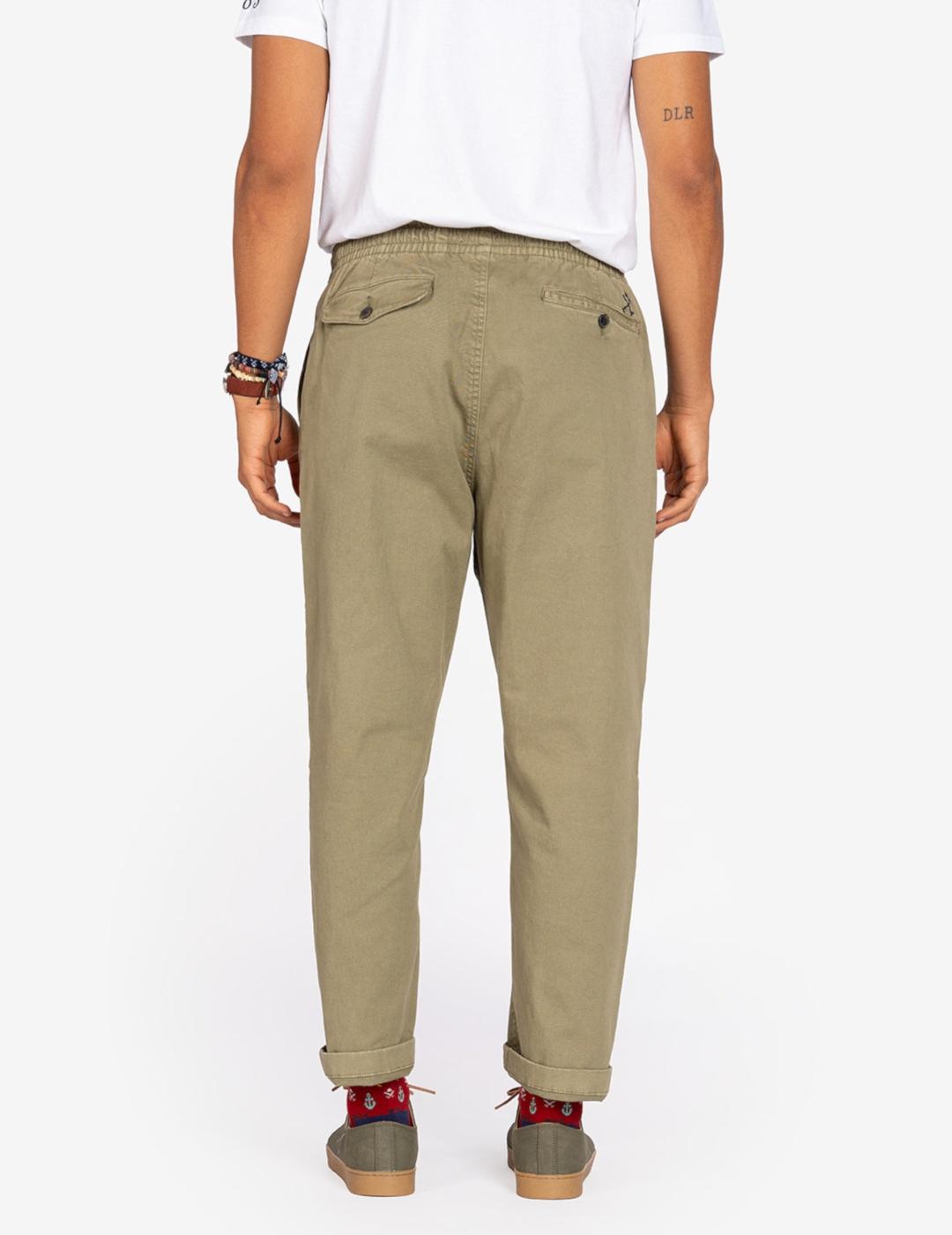 HARPER PANTALÓN VERDE MILITAR RELAXED