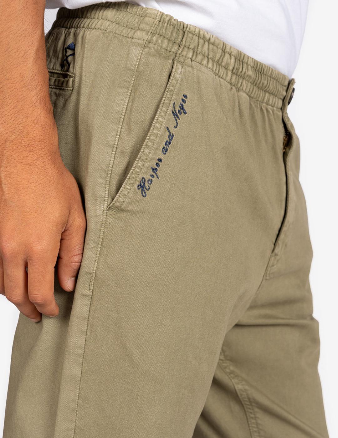 HARPER PANTALÓN VERDE MILITAR RELAXED