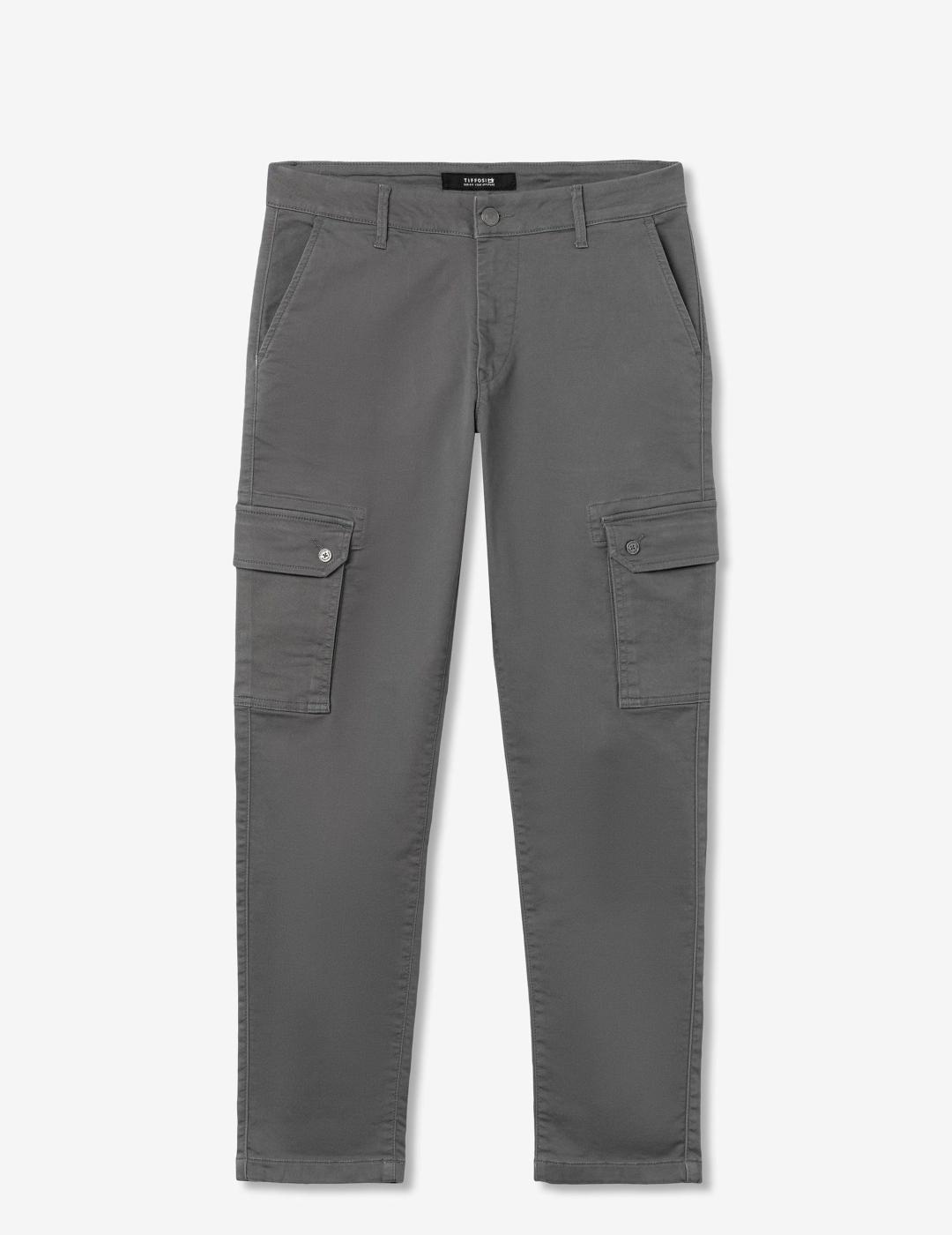 TIFFOSI PANTALÓN CARGO GRIS OSCURO