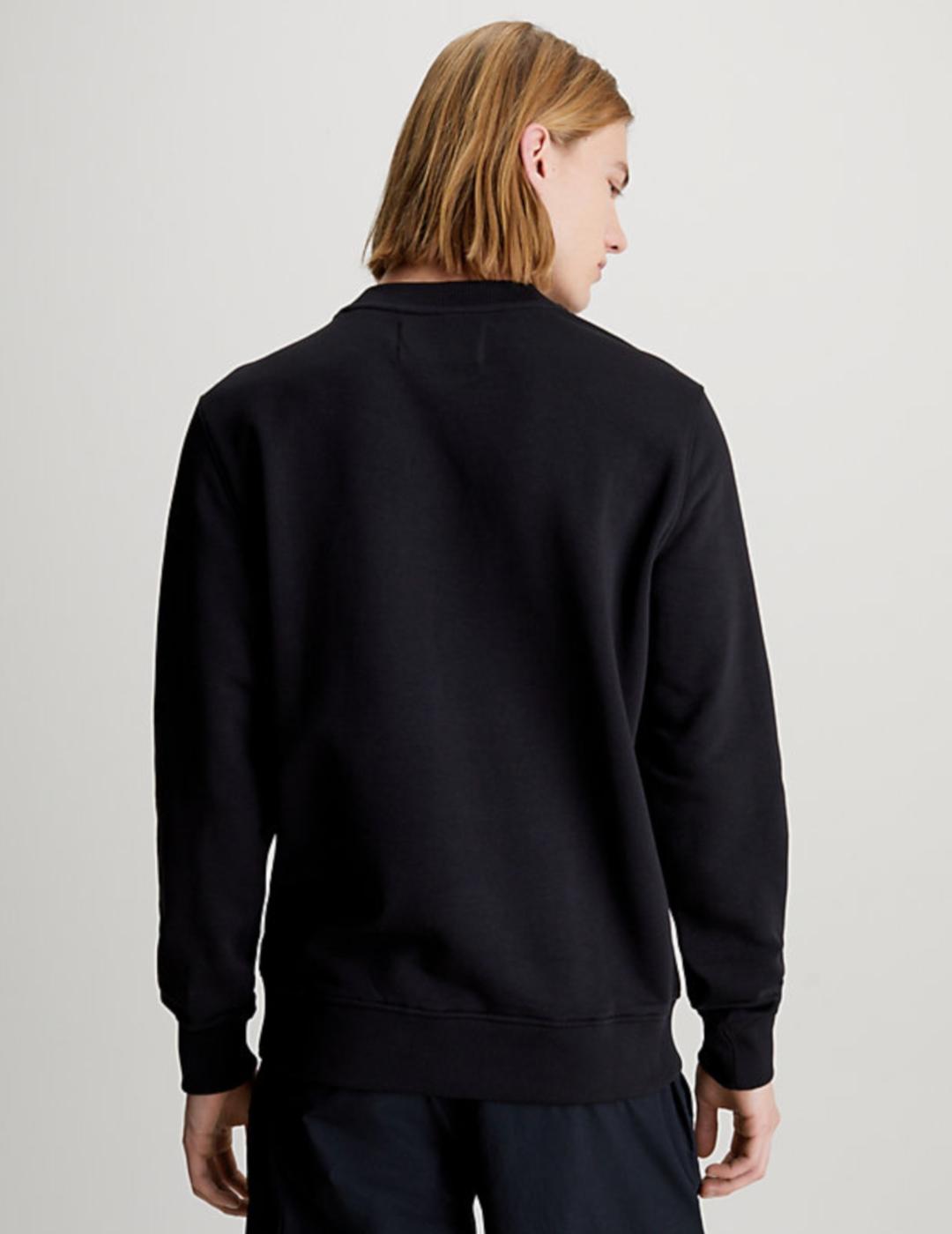 CALVIN KLEIN SUDADERA EMBRO BADGE NEGRA