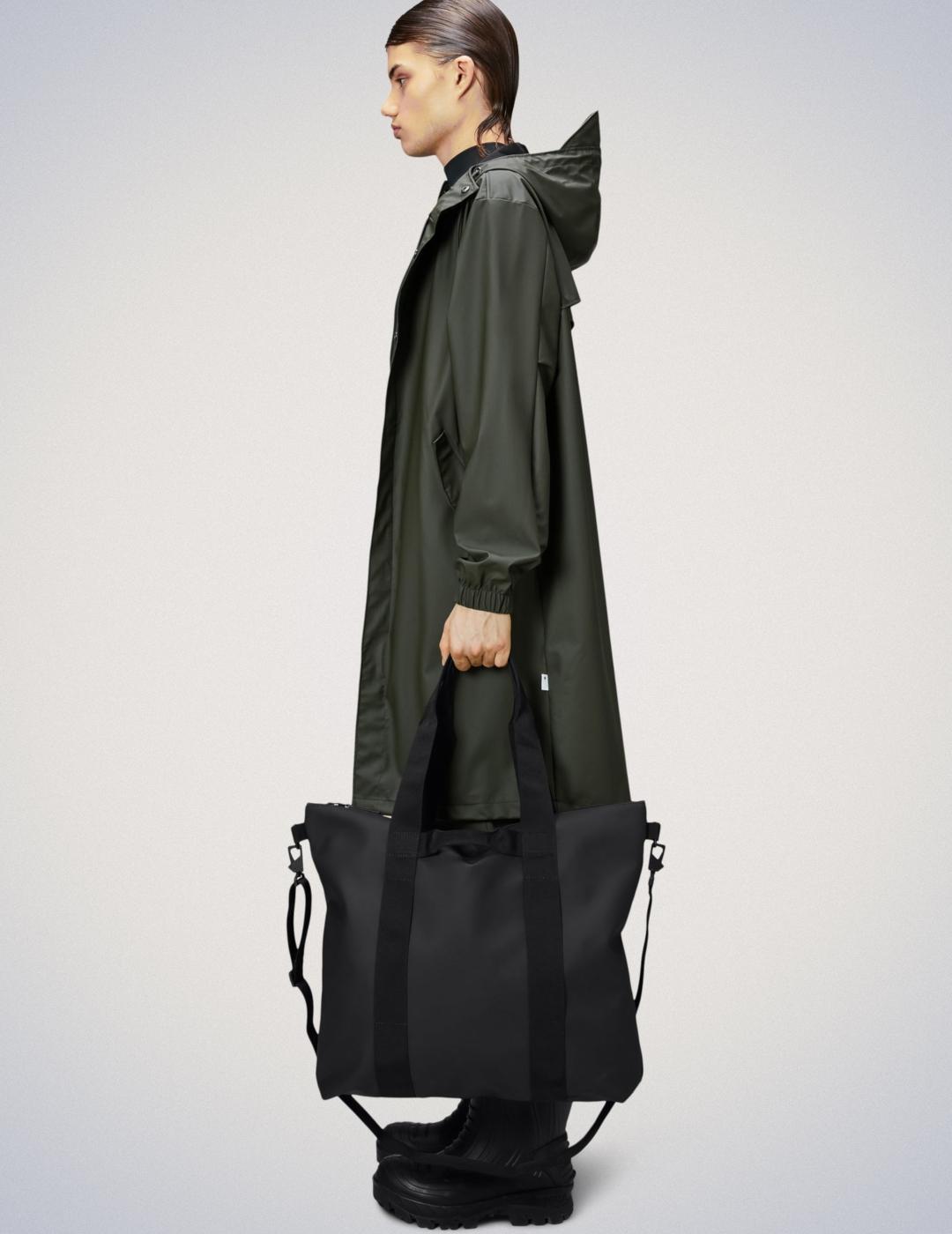 RAINS TOTE BAG BLACK