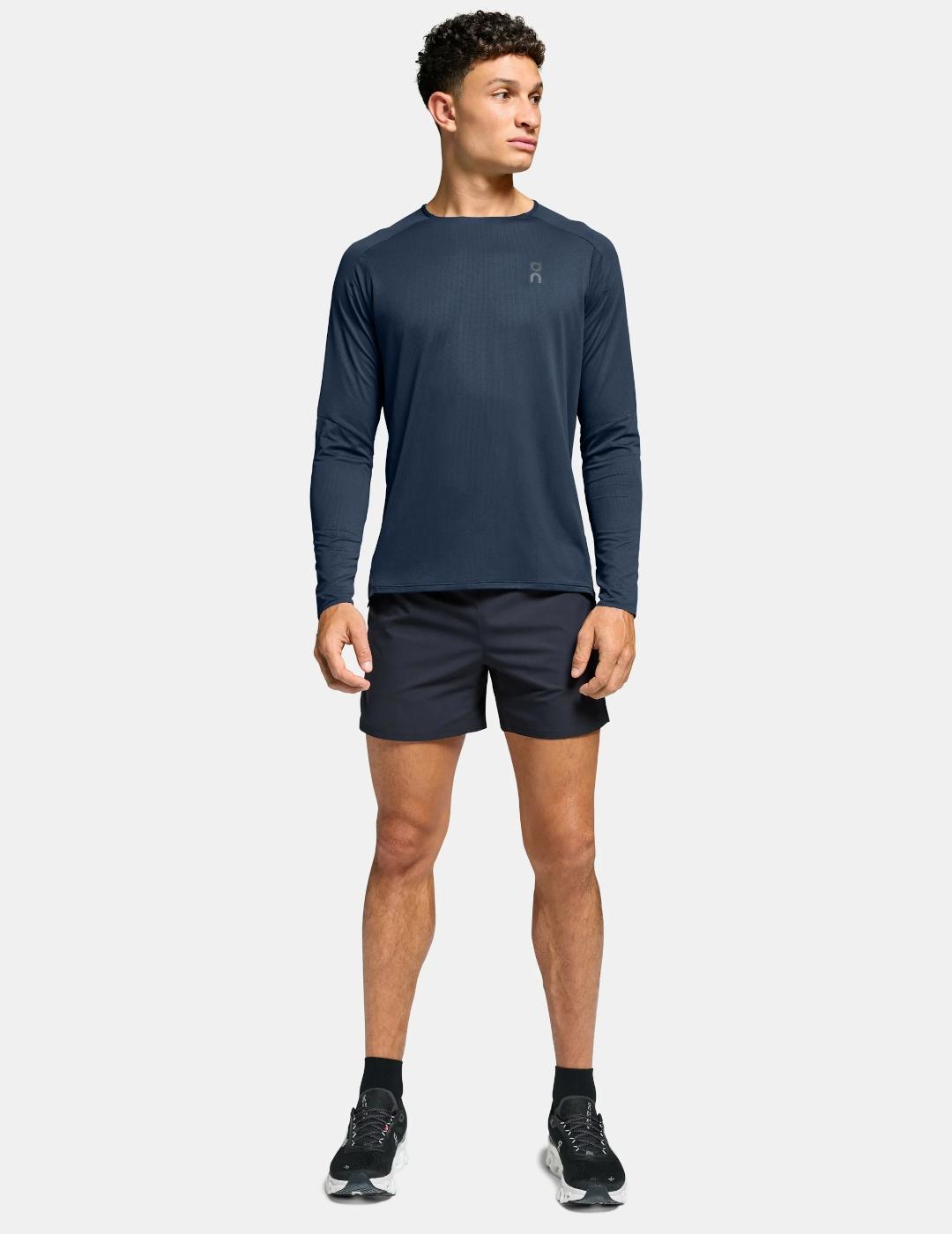 ON CAMISETA PERFORMANCE MANGA LARGA DENIM MARINO
