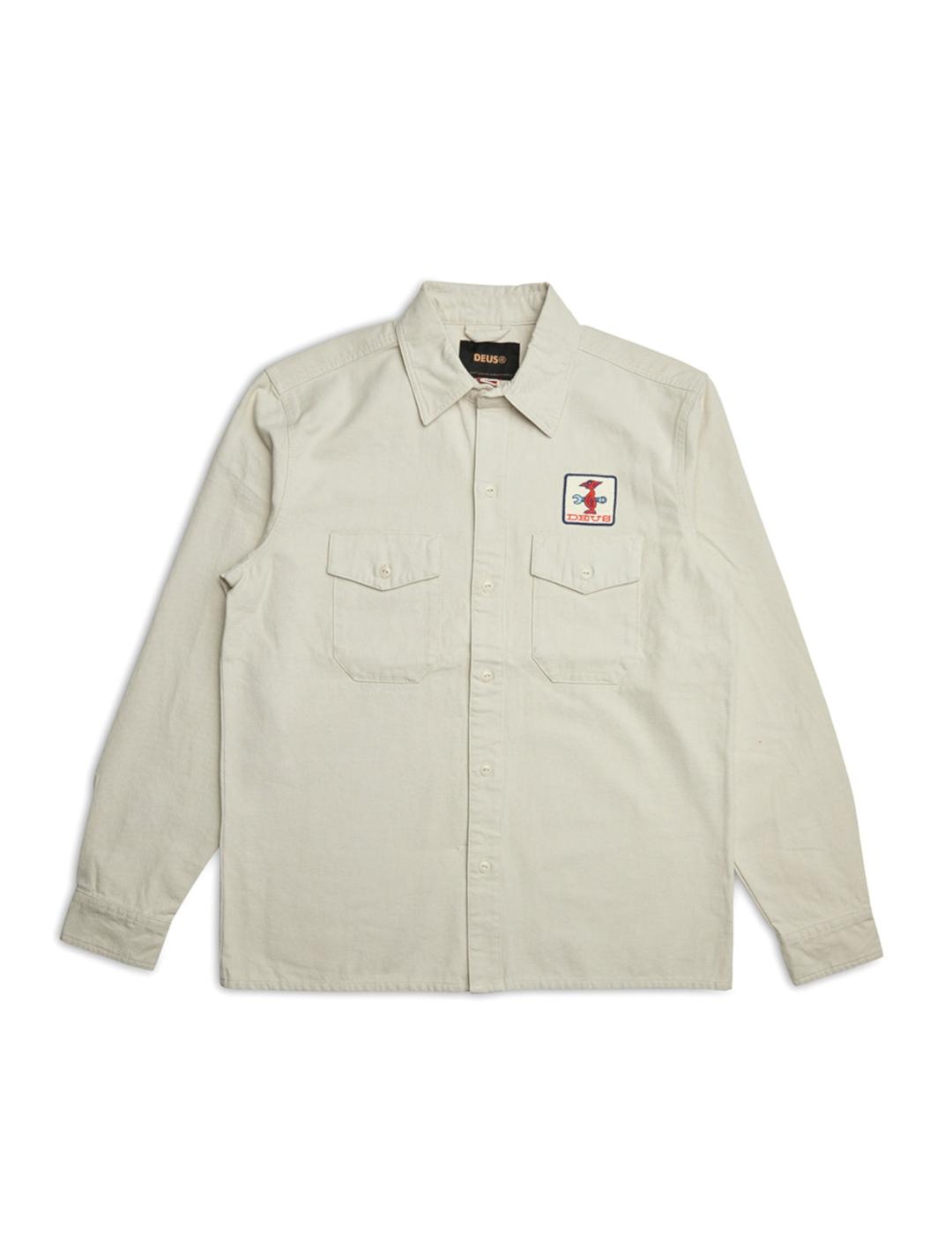 DEUS CAMISA STRIPES DIRTY WH