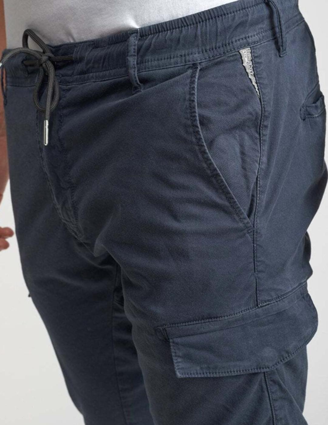 LE TEMPS PANTALÓN AZUL VELAUX