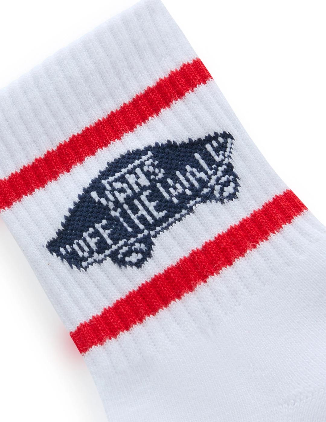 VANS CALCETINES HALF BLANCO ROJO